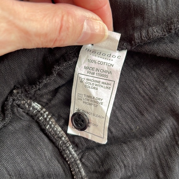 Mododoc Slub Jersey Roll-Up Sleeve Tiered Back Dress Size S - Picture 6 of 10